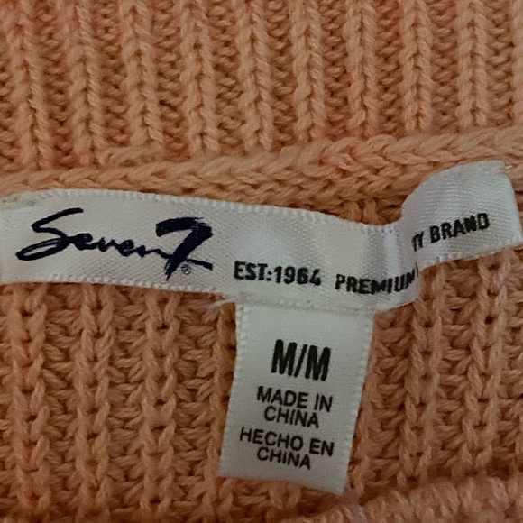 NWT Seven 7 Premium Quality Brand 100% Cotton Sweater Multicolour Size M - Picture 8 of 12